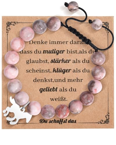 BOCHOI Pferde Armband für Mädchen Geschenke,5 6 7 8 9 10 11 12 jahre Geburtstags Geschenk für Mädchen, Weihnachten Armband Natursteine Geschenke Tochter Schwester Enkelin Tochter Nichte Freundschaft