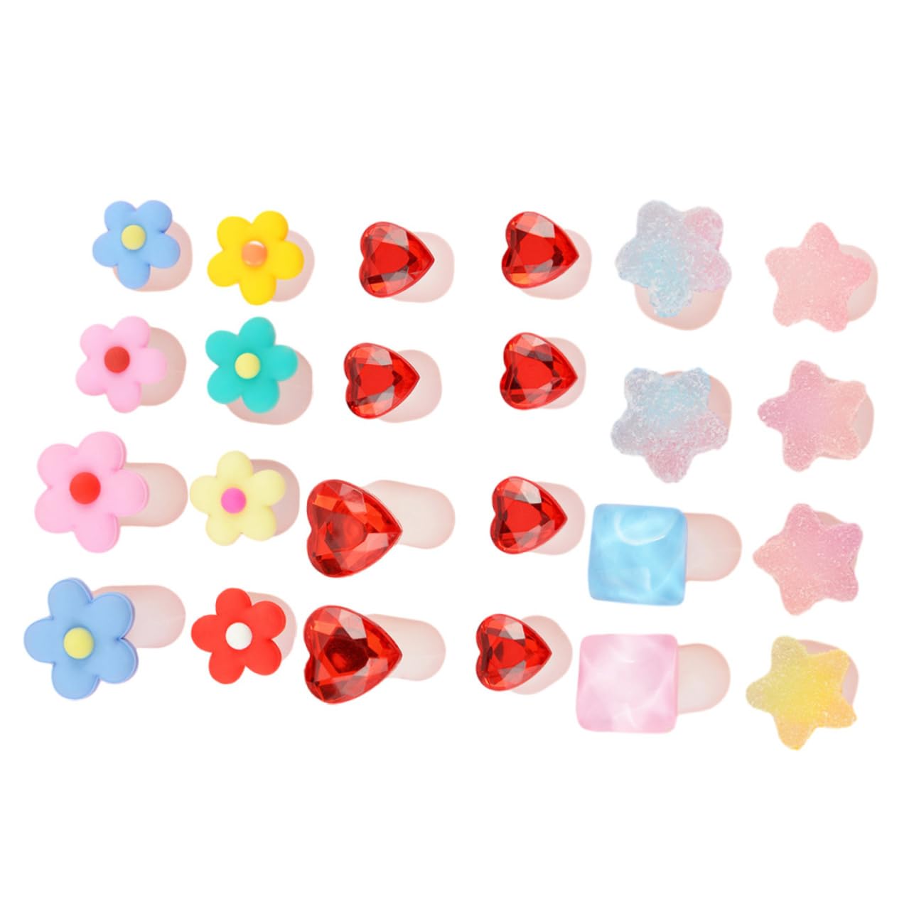 VICASKY 24pcs Women Toe Separators Silicone Toe Spreaders for Nail Polish Flower Comfortable Easy to Use