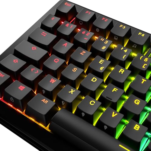GLORIOUS Doubleshot ABS V2 Tastenkappen (123x) OEM-Profil, AZERTY Schwarz – Ansicht 4