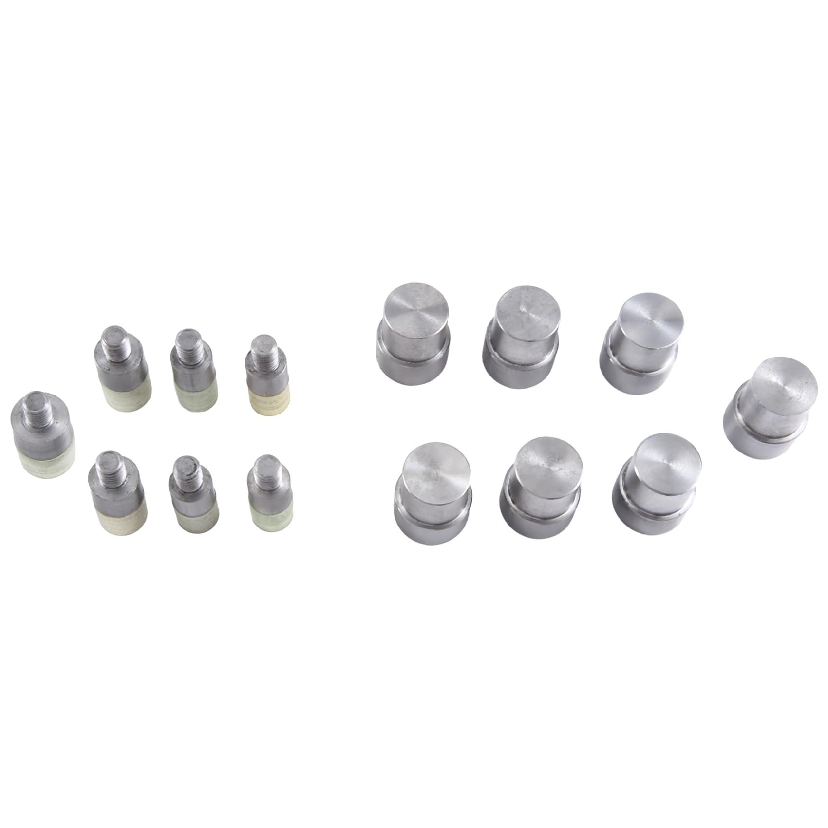 7 Sets Doppelkappennieten Matrizenformwerkzeug für Handpressmaschine, GrößE 5 Mm, 6 Mm, 7 Mm, 8 Mm, 9 Mm, 10 Mm, 12 Mm, DIY-Bastelbedarf