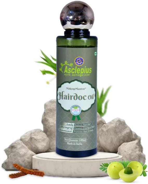 ASCLEPIUS WELLNESS Makeup Mantra Hair Oil With Extracts Of Bhringraj, Amla, Brahmi, Neem, Promotes Hair Growth & Reduces Hair Fall, Paraben Free & Sulphate Free - 100Ml