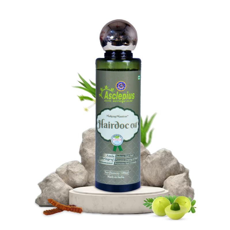 ASCLEPIUS WELLNESS Makeup Mantra Hair Oil With Extracts Of Bhringraj, Amla, Brahmi, Neem, Promotes Hair Growth & Reduces Hair Fall, Paraben Free & Sulphate Free - 100Ml