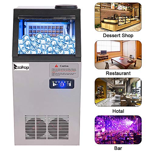 Fabricadora de hielo comercial acero inoxidable 495W 150lb/24h miniatura 2