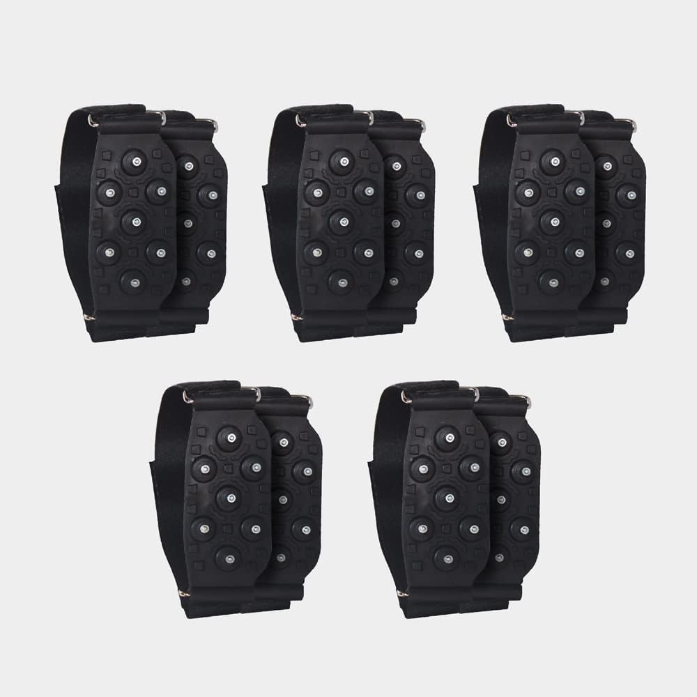 Quadtrek Crampons Snow Ice Traction Cleats Quick Strap Anti Skid Ice Claw Grip Ideal for Walking Jogging Snow Hiking Trekking and Mud Compatible with All Shoes Boots Sneakers Sandal : Clothing, Shoes & Jewelry