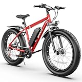 Vivi Electric Bike 26' x 4.0 Fat Tire Electric Bicycle,1000W Motor Peak Electric Mountain Bike, 25MPH Ebikes for Adults with 48V 13AH Removable Battery, Up to 60 Miles, SGS Certified to UL2849