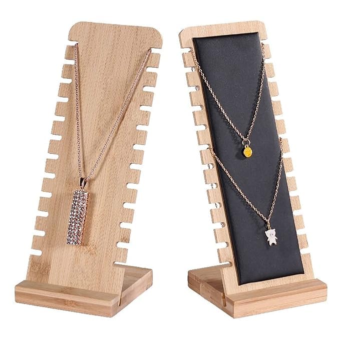 Image of Jewelary Boxes (Wooden Necklace Stand Black)