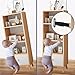 Furniture Anchors (4 Sets) for Baby Proofing, Anti Tip Furniture Anchor Securing 500 lbs/Keep Baby Pet Safety from Falling Furniture, Metal White Earthquake Straps