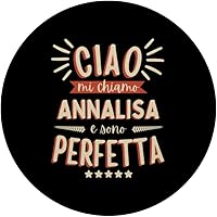 Vista 3 de Annalisa Idea Regalo Personalizzata Amica Nome Divertente PopSockets Standard PopGrip