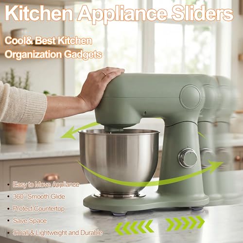 Image of Appliance Sliders for Kitchen 24 PCS Self-Adhesive Small Kitchen Finds Appliance Slider Hacks Easy to MovIing & Space Saving Must Have Home Gadgets Mixer Accessories for Countertop