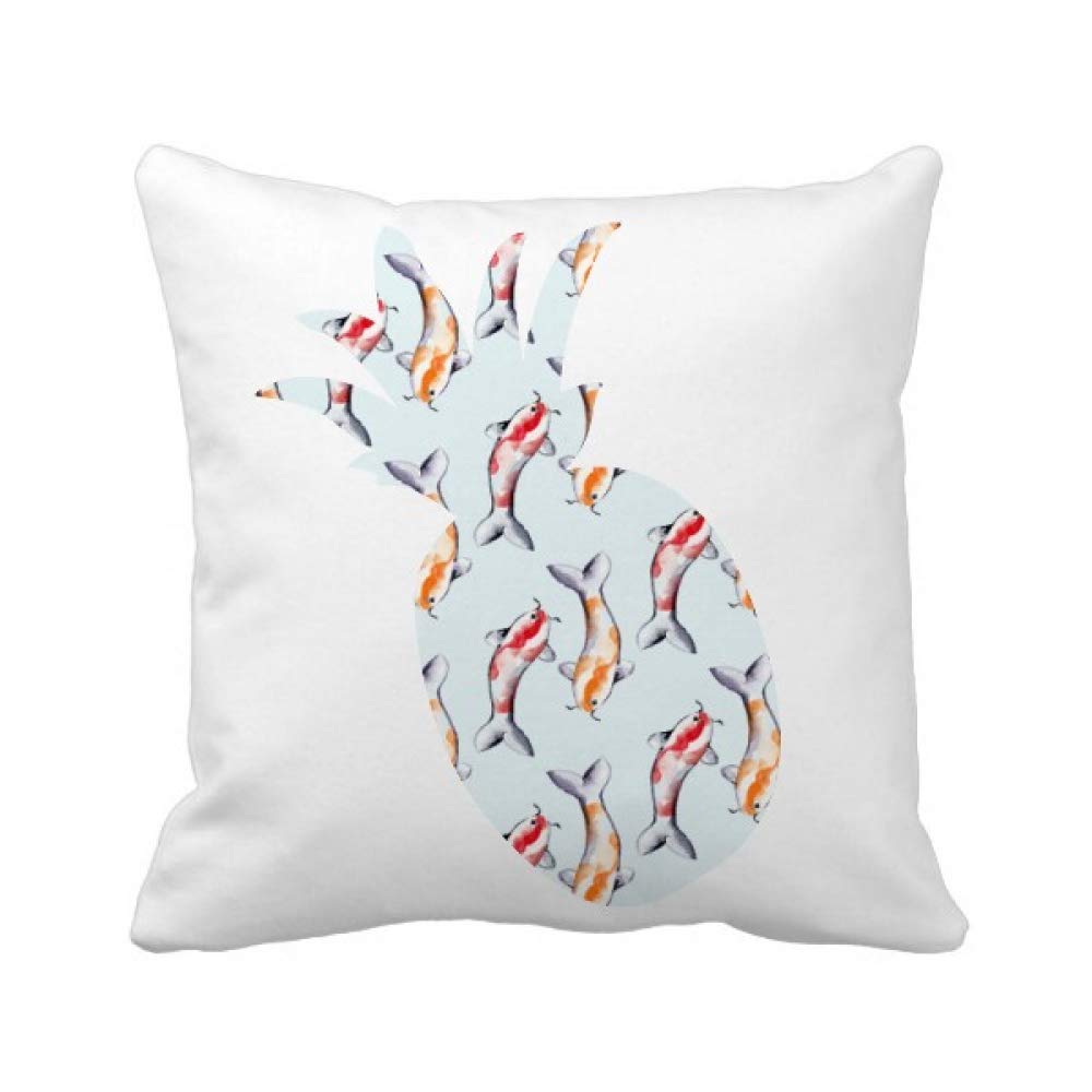 Coussin poisson chinois et ananas pour décorer un salon chaleureux