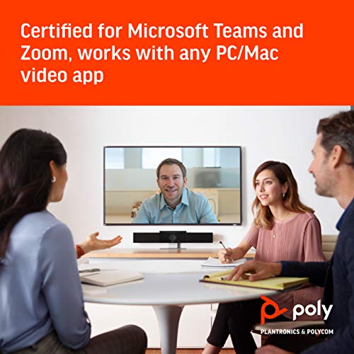 Poly Studio - 4K Usb Video Conference System (Polycom) - Camera, Microphone, And Speaker Bar For Small & Medium Conference Rooms - Presenter Tracking, Noiseblock Ai, Autoframing - Teams/Zoom Certified #TOP4