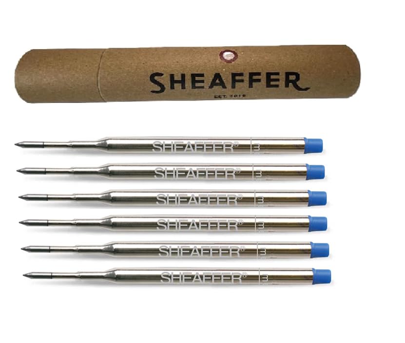 Recharge Sheaffer bille bleue pour vos notes de bureau et réunions de style