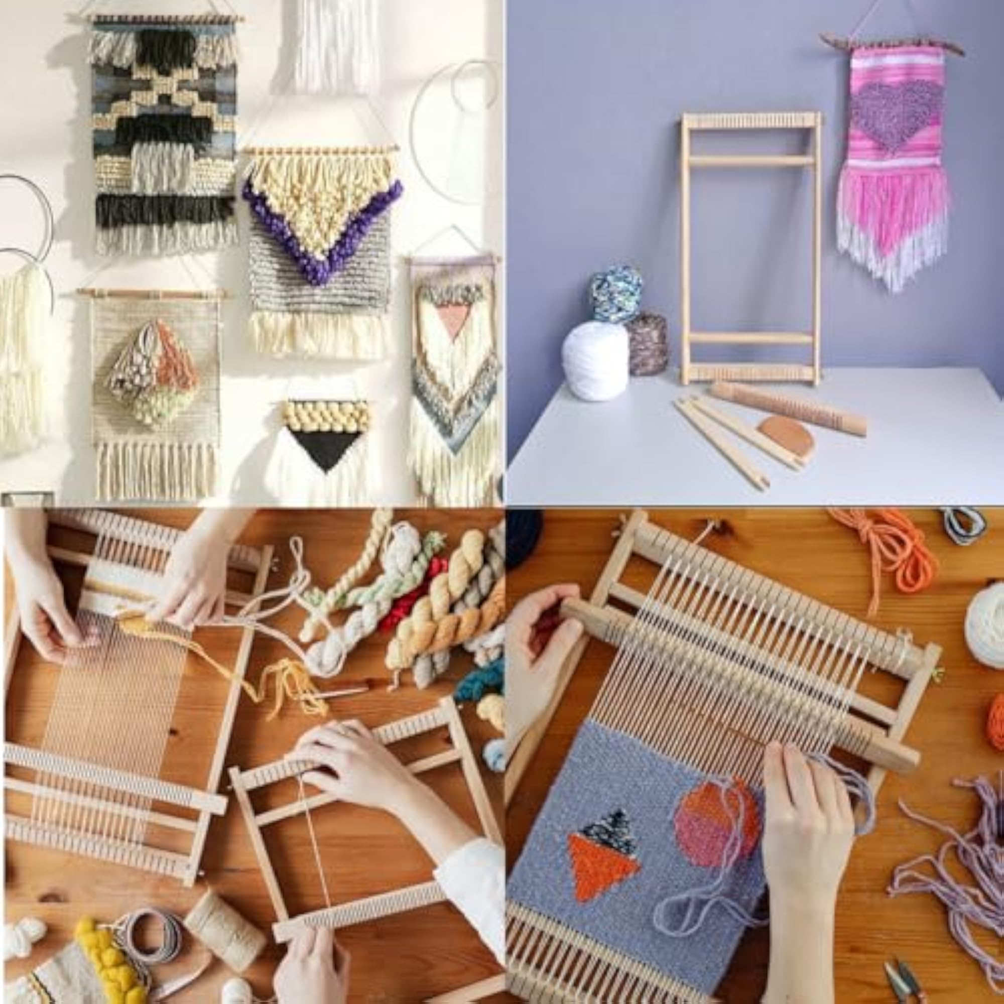Wooden Craft Weaving Loom Kit for Hand-Knitting