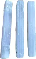 Kit 3 Cubos de Pedra Selenita Bruta Natural | Bastão Selenita 6 cm | Energia de Limpeza | Purificação de Ambientes | Harmonização Energética | Cristal Natural | Propriedades Espirituais