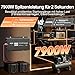 GIANDEL 5000W Wechselrichter 12V auf 230V Reiner Sinus Wechselrichter 7900W Spitzenleistung Spannungswandler Power Inverter mit LCD-Fernbedienung, Einstellbarer Eingangsspannung für Haushaltsgeräten
