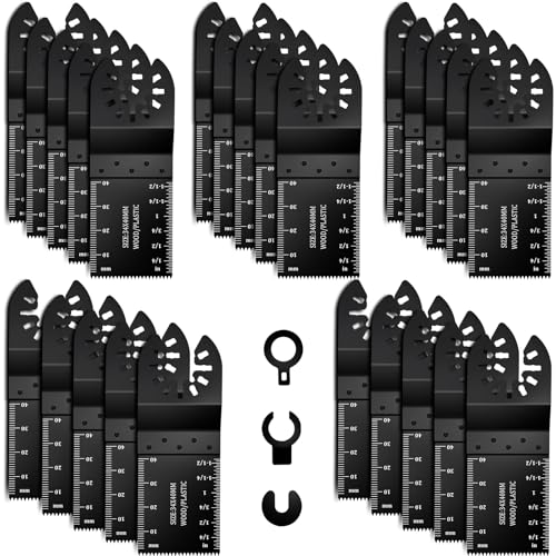 50PCS Multi Tool Blades,Universal Oscillating Saw Blades Professional Wood/Plastic Multitool Blades Wood Cutter Quick Release,Compatible with Milwaukee, Makita, Ryobi, Rockwell, Bosch 1 50PCS Multi Tool Blades,Universal Oscillating Saw Blades Professional Wood/Plastic Multitool Blades Wood Cutter Quick Release,Compatible with Milwaukee, Makita, Ryobi, Rockwell, Bosch