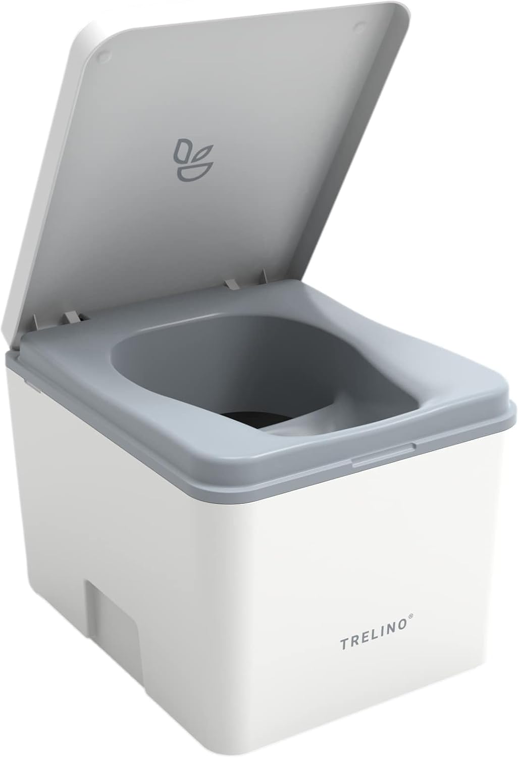 TRELINO Composting Toilet Evo S Gray, Portable Toilet for Camping & Outdoor, Odorless, 1.2 gal & 1.6 gal Capacity, 13 x 15.4 x 11.7 inches