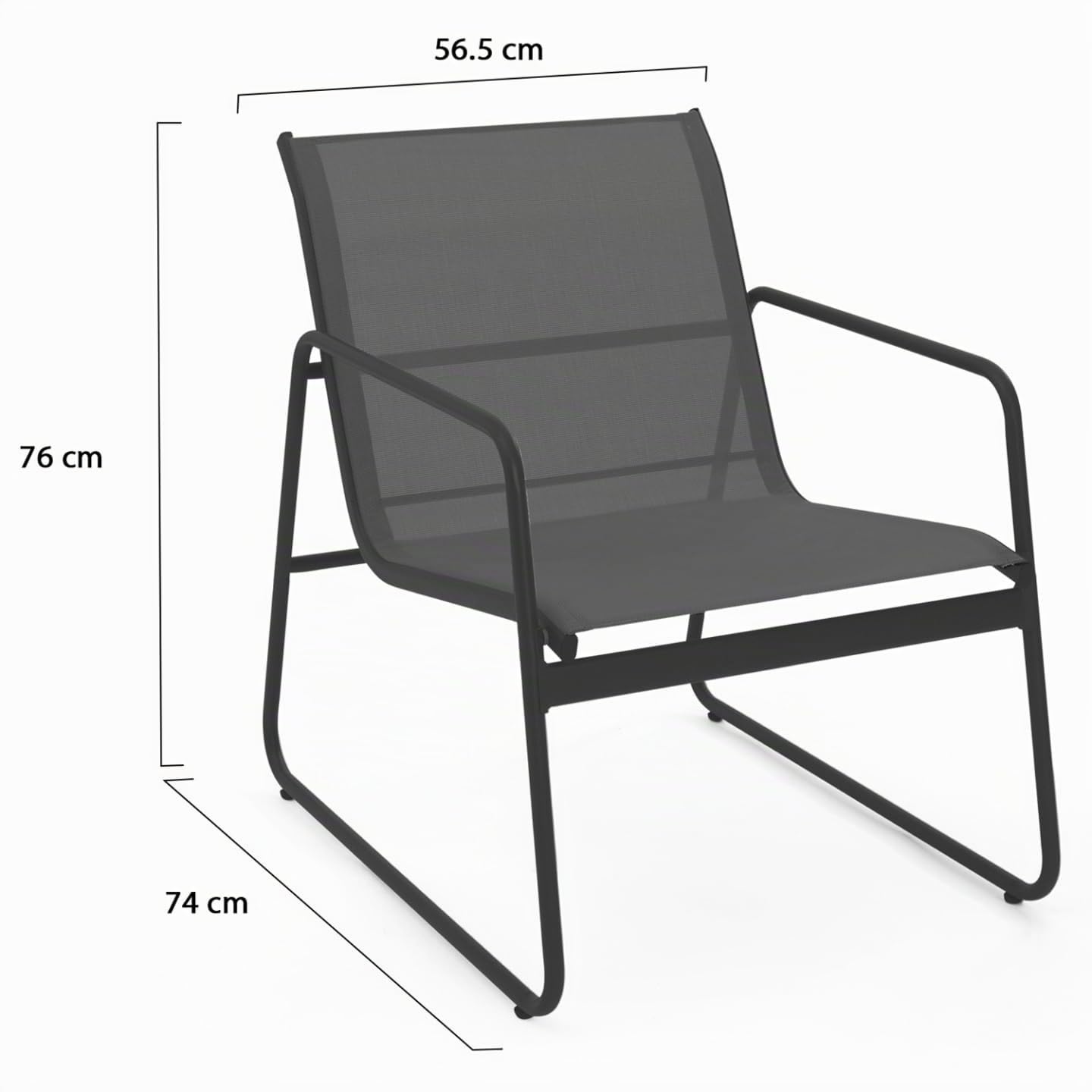 IDMarket - Salon de Jardin Bas Malaga 6 Places avec canapés, fauteuils et Table Gris Anthracite
