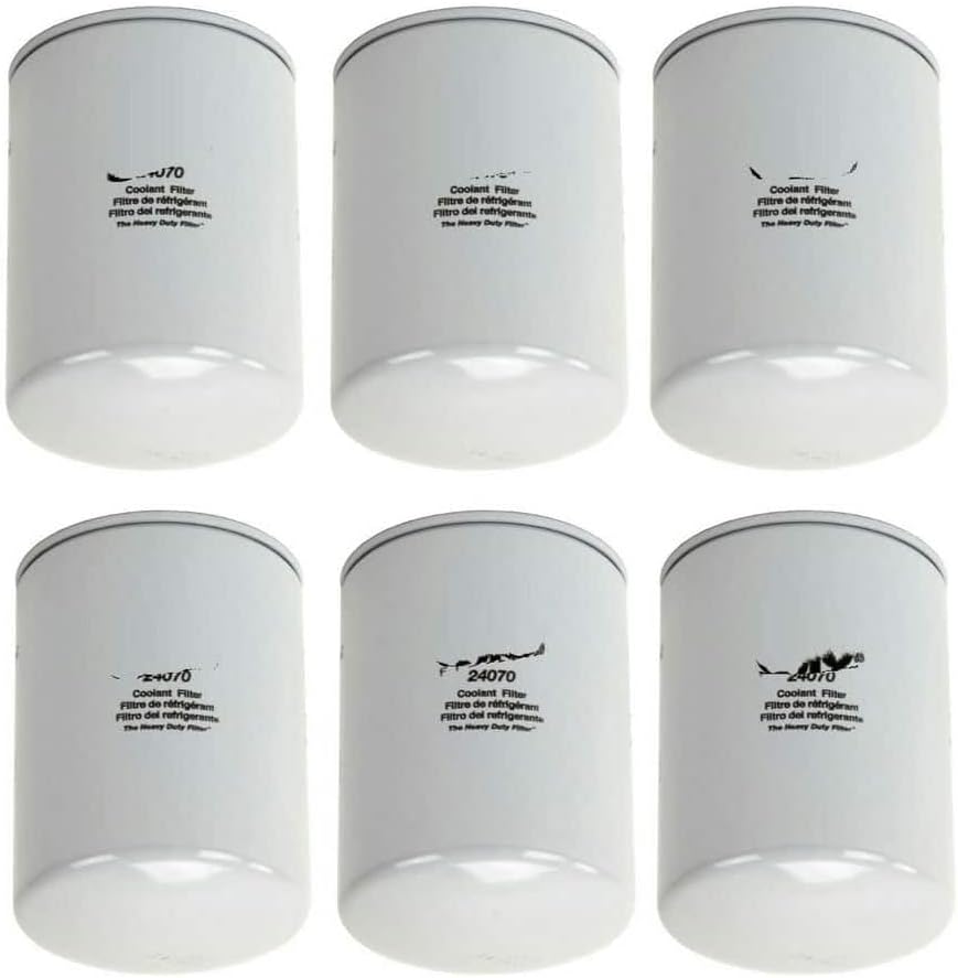 Replacement Set of 6 Engine Coolant Filters Spin-On Mechanics Choice for Blue Bird