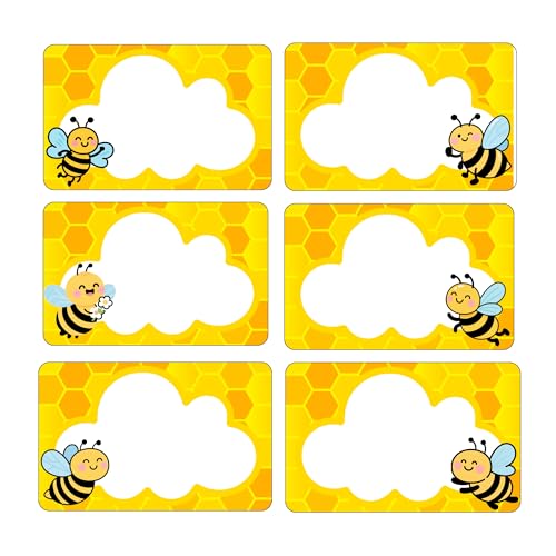 Étiquettes nom abeille 2x3 po, 180 unités