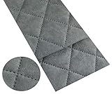 Wildleder, Velour Imitat Microfaser Alkan Imitat Gesteppt Polsterstoff Möbelstoff Meterware Polsterstoff Wildleder 50x150cm (Grau 10)