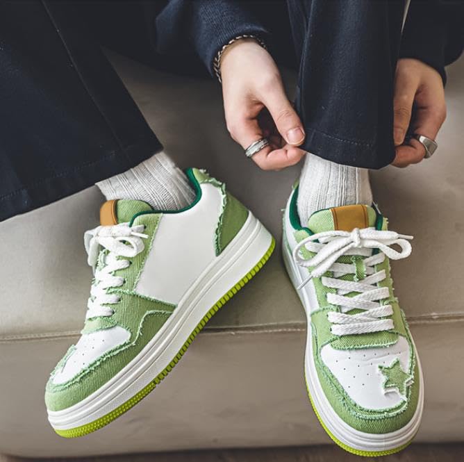 Men's Fashion Star Sneaker Lace Up Sporty Sneakers Comfortable Walking Shoes Casual Skate Shoes Low Top Tennis Shoes4