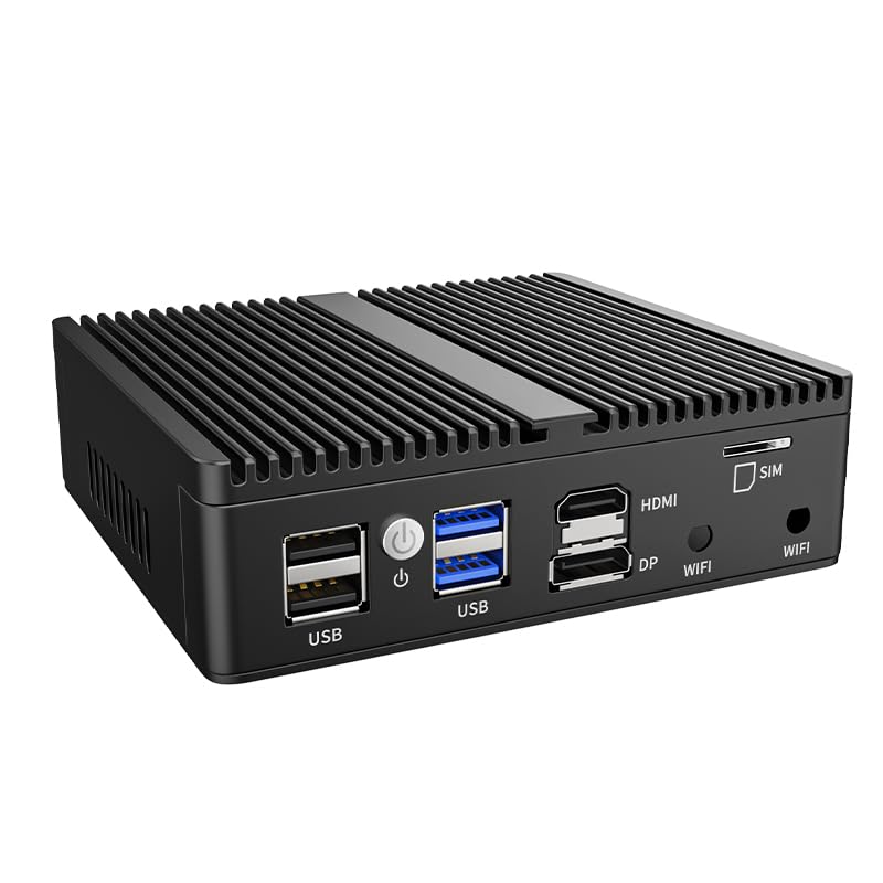 Image of Micro Firewall Appliance, 4 Inter i226-V 2.5Gbe LAN Ports, Fanless Mini PC Celeron N5105 Quad Core, Support AES-NI Barebone Router PC VPN (NO RAD MO SSD)