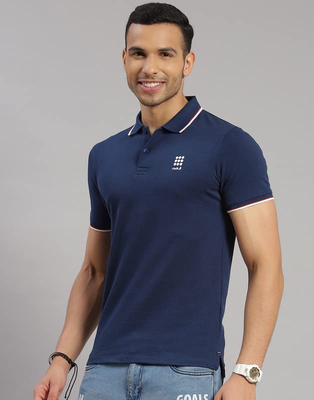 Image of ROCK.IT Men's Solid Slim Fit T-Shirt