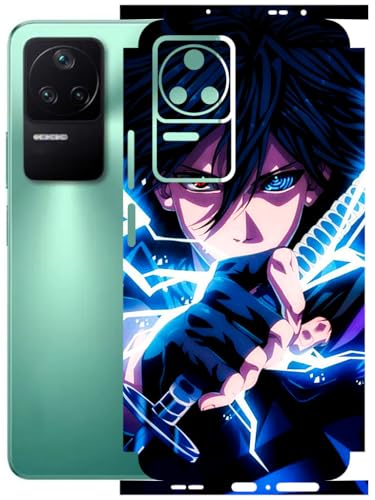 Image of AtOdds - Full Body Back Screen Guard Protector Film - Lamination Wrap Skin Sticker Compatible with Poco F4 (5G) | Scratchproof Matte Finish (Anime 42)