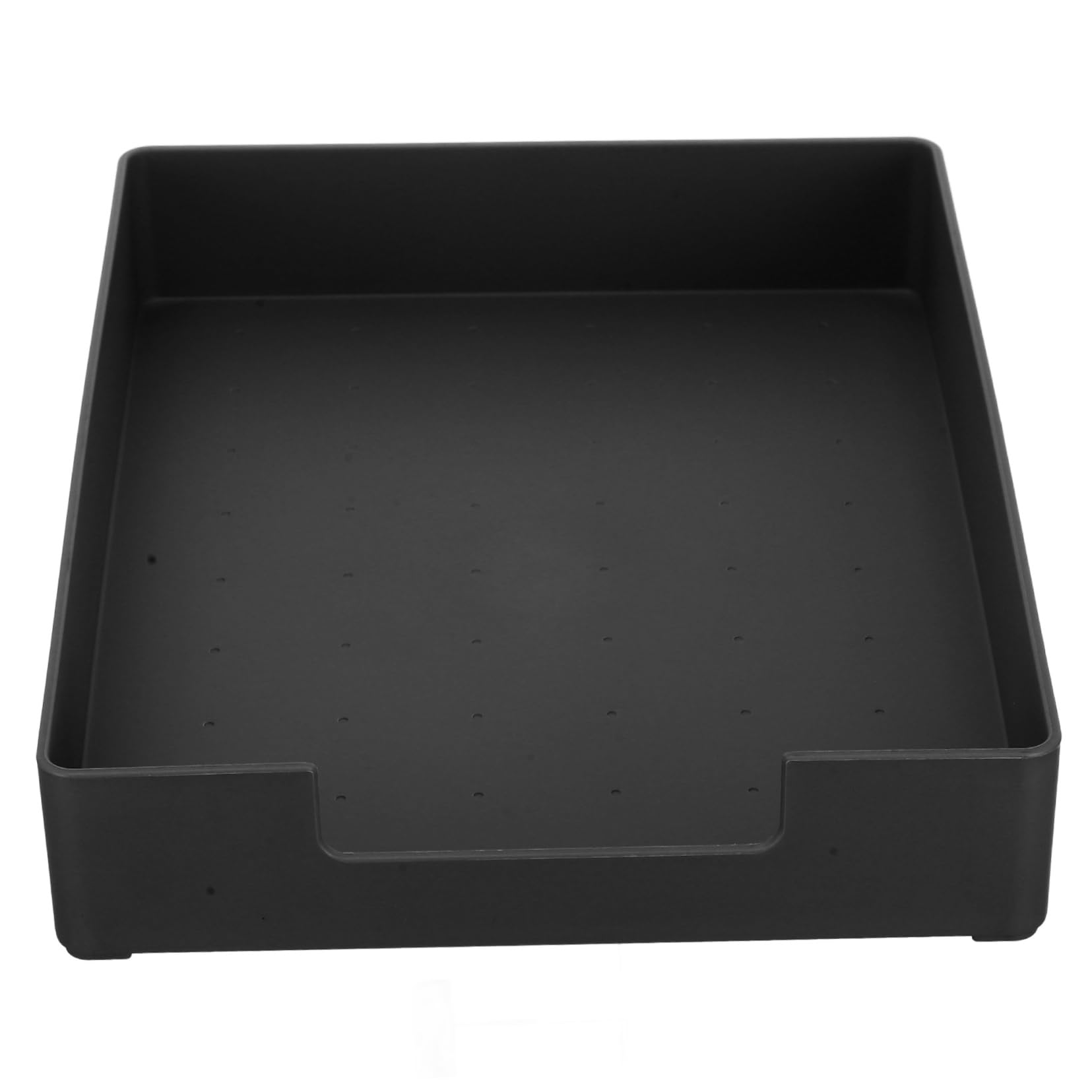Uonlytech Scatola Portadocumenti A4 per Archiviare Fogli e Buste in ABS Nero, Organizer da Scrivania Impilabile per Ufficio e Casa