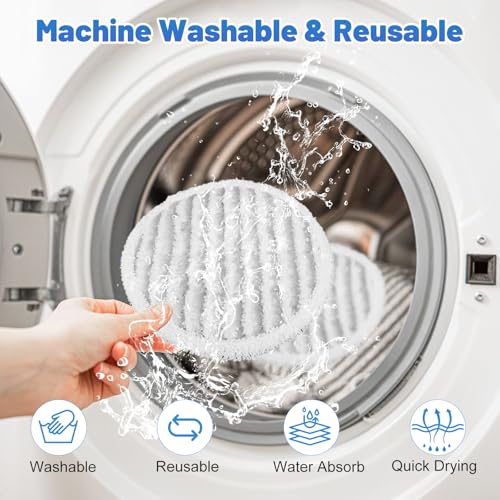 Image of Steam Mop Replacement Pads for Shark S7001 S8201 S8001 S7201 S7000AMZ S7000 S7001TGT S7005 S7020 Series Steam Mop Pads,Steam & Scrub All-in-One Scrubbing Mop Pads,Compare Part #:XKITP7000-4 Pack