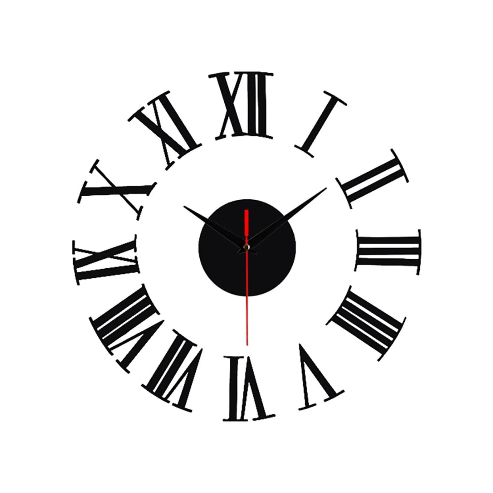 JBJYGSG 3d Wall Clock Frameless Diy Numeral Art Simple Sticker Silent Bedroom Office Home Decoration For Living Room Bedroom