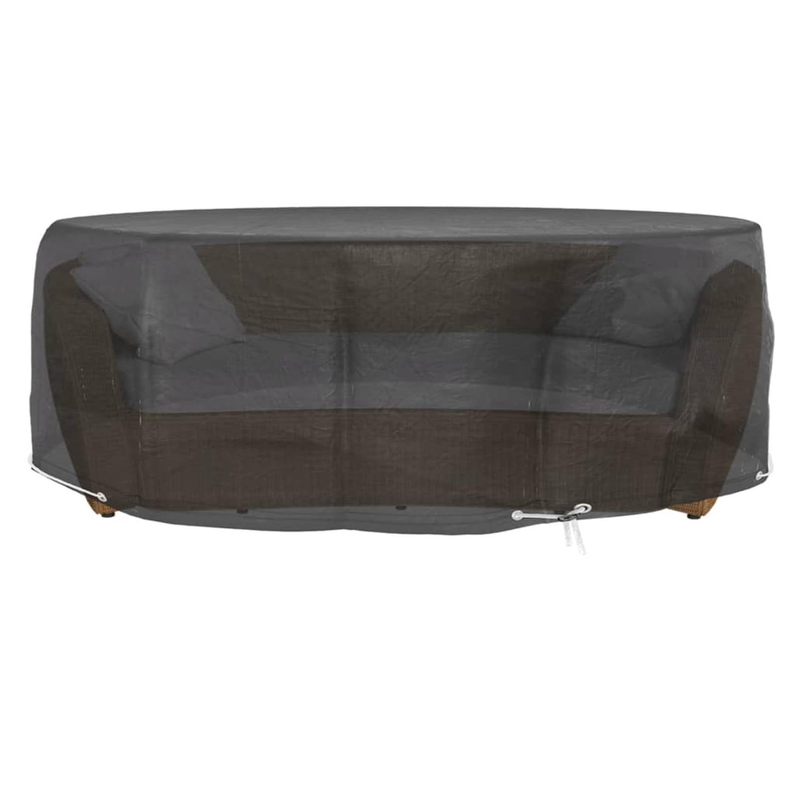 ZEYUAN Abdeckungen für Lounge-Insel 2 STK. 10 Ösen Ø236x67 cm Rund, Schutzhülle, Abdeckung Für Gartenmöbel, Gartenbank Abdeckung, Abdeckplane Balkonmöbel, Abdeckung Lounge - 3155385