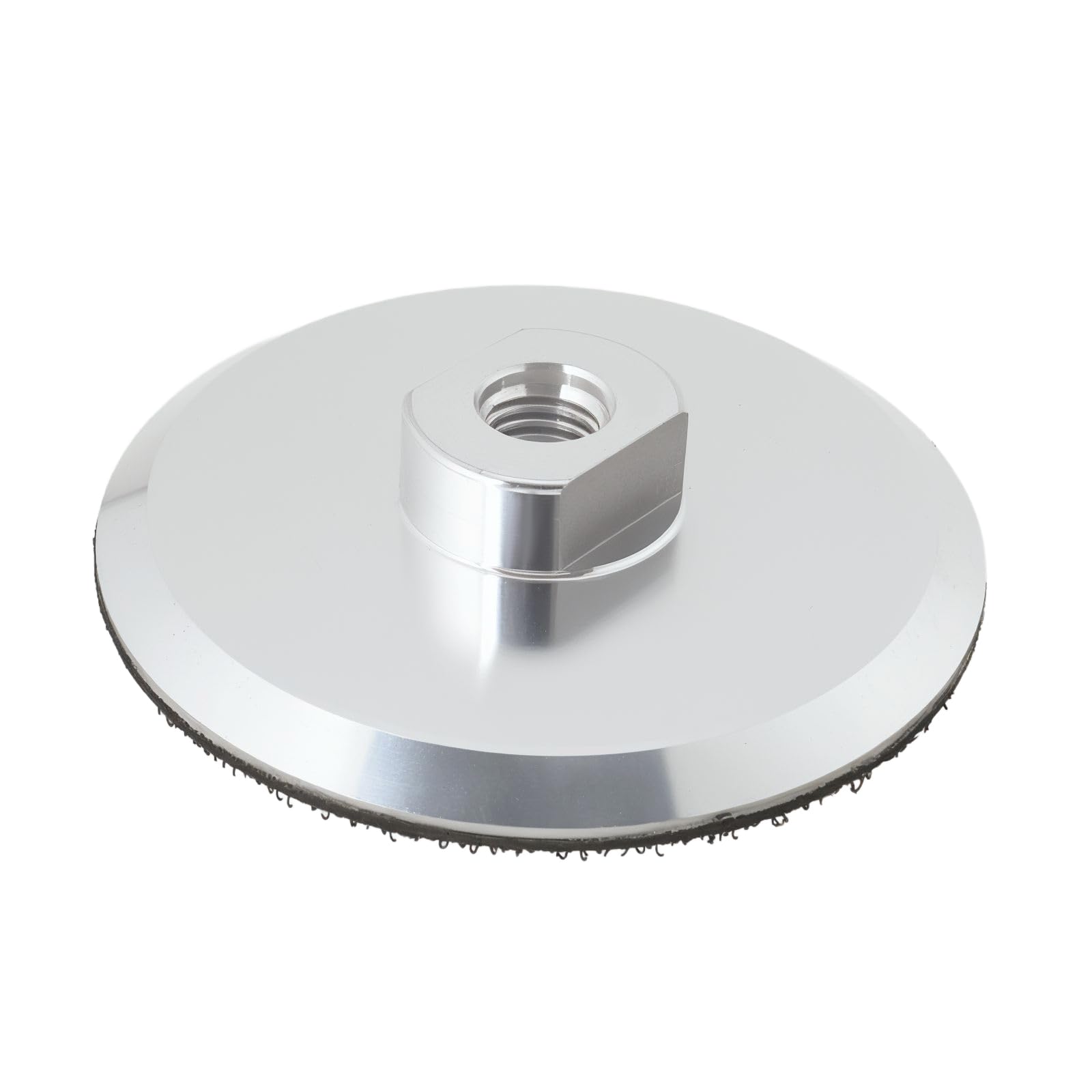 YINETTECH 1Pc 4 Inch Aluminum Backer Pad M14 Hook and Loop Back Pad Polishing Wheel Support Pad for Angle Grinder Stone Polishing 100mm Silver