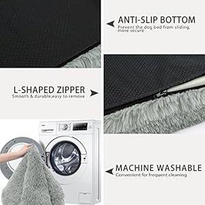 MIHIKK Small Dog Bed, Orthopedic Egg Crate Foam Dog Bed with Removable Washable Cover, Waterproof Dog Mattress Nonskid Bottom, Comfy Anti Anxiety Pet Bed Mat, 24×16 inch, Gray