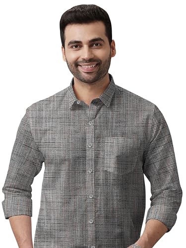 Image of Men's Pure Khaadi Cotton Regular Fit Full Sleeves Striped Casual Shirt | Handloom Shirt for Office & Casual Wear