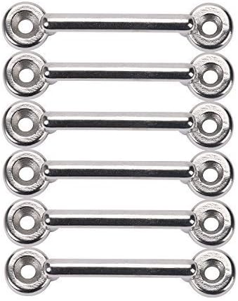 Amarine Made Stainless Steel Bimini Top Strap Pad Eye Footman's Loop Heavy Duty for Jeep Corvette,Buggy,Kayak Tie Downs