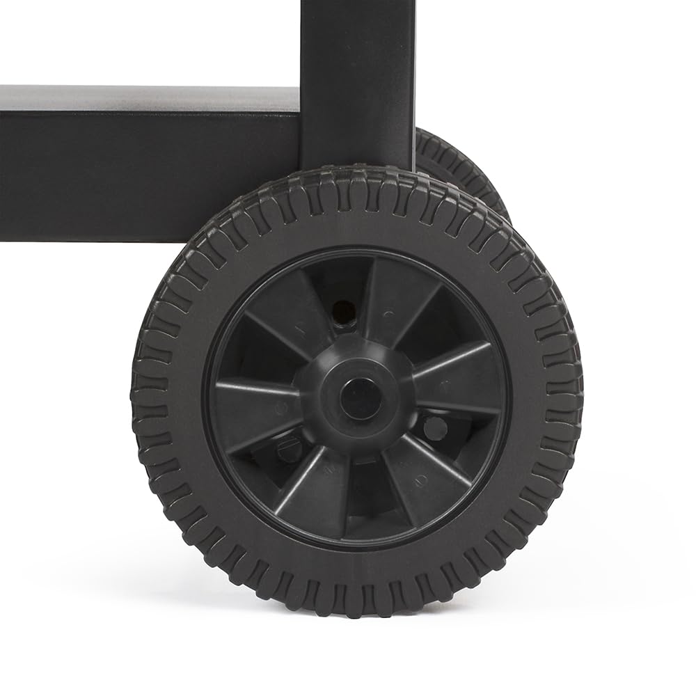 Livoo - Desserte pour plancha avec Tablette Rabattable GS170N - pour 2 à 4 brûleurs, Plateau 85 à 115 cm x 50cm, Hauteur 81cm, Accessoires Inclus, Noir