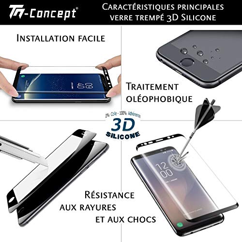 Verre trempé incurvé 3D pour Samsung Galaxy S10 noir - 3