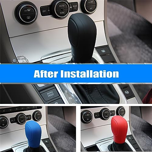 image for AICEL 2 Pcs Car Gear Shift Knob Cover, Elastic Silicone Car Automatic 