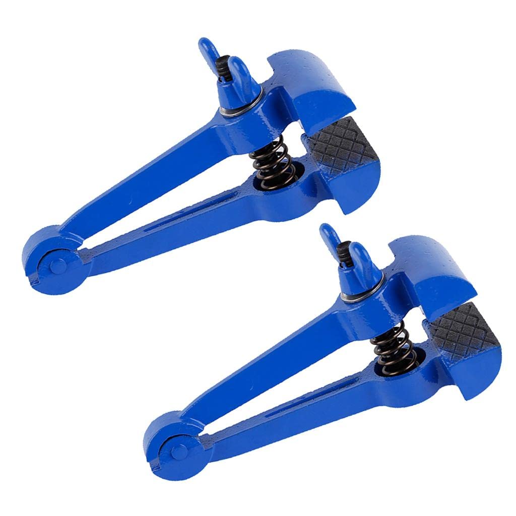 Mini-étau de loisirs créatifs à mâchoires de 20 mm couleur bleu lot de deux