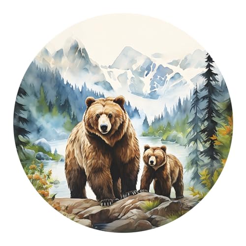 Vinilos Decorativos Achang Familia Oso Acuarela para Pared