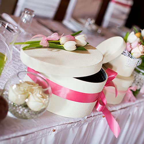 Image of Solid Color Double Faced Hot Pink Satin Ribbon 1 /2 inch X 25 Yards, Ribbons Perfect for Crafts, Wedding Decor, Bow Making, Sewing, Gift Package Wrapping and More