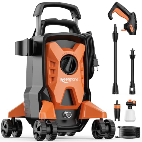 Keenstone Electric Pressure Washer, 5000 PSI 3GPM with Anti-Tipping Design