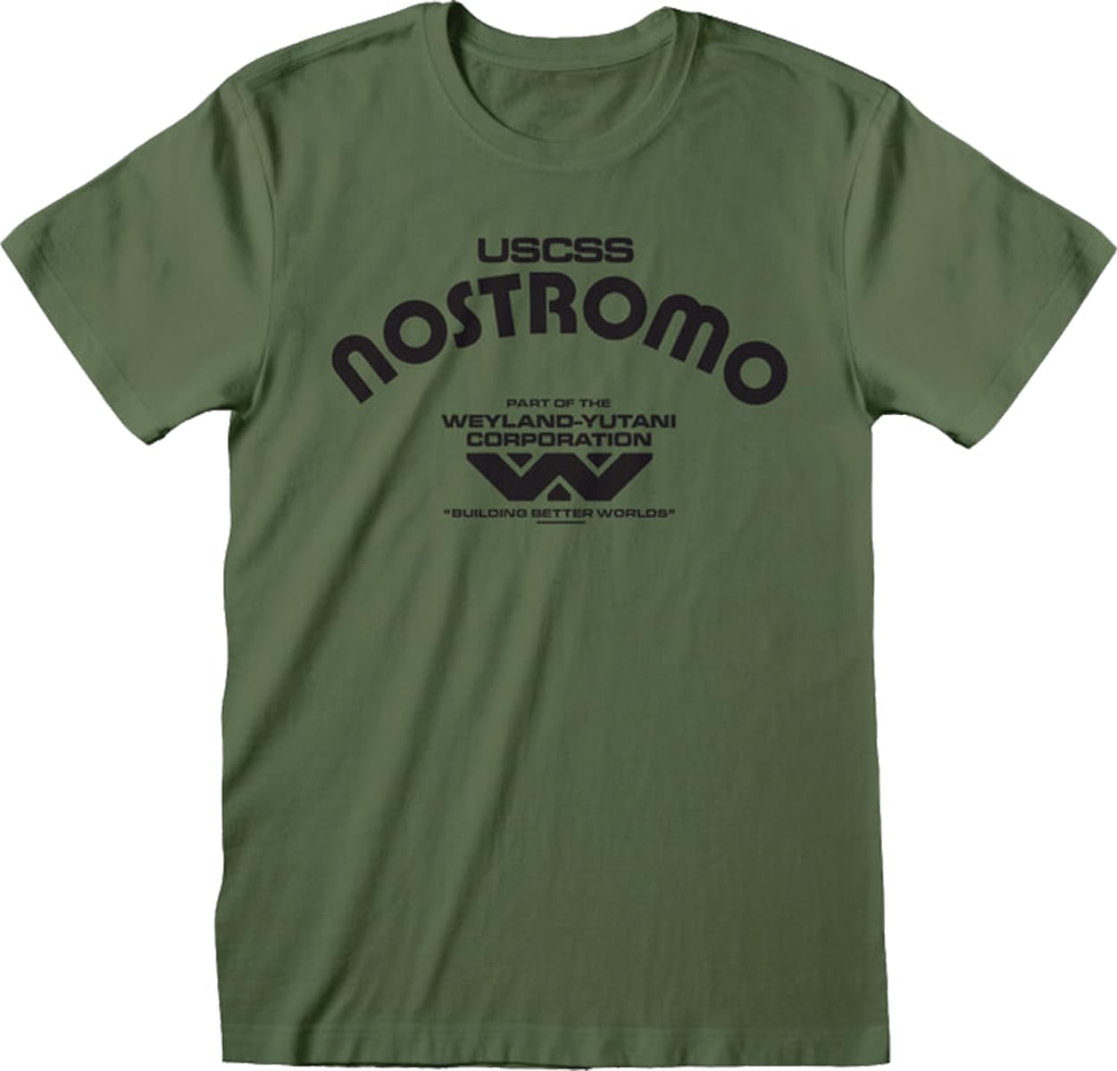 Alien Unisex Olive - Retro Nostromo - T-Shirt - Xl