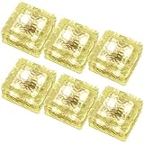 ガーデンマスター(Gardenmaster) LEDソーラーライト 10cm角 ゴールド色 6個セット 自動点灯スイッチ ソーラーパネル 防塵防水性能:IP66防水 庭園灯 誘導灯 ベランダ テラス バルコニー 防犯 玄関照明 ガーデンマスター ゴールド WLL-1027GD