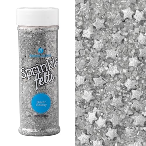 Image of Sweets Indeed Sprinkles, Edible Sprinkle Sugar Mix, Perfect for Cake Decorations, Baking, Ice Cream, Cookies, Cupcake Topper (Starlight)