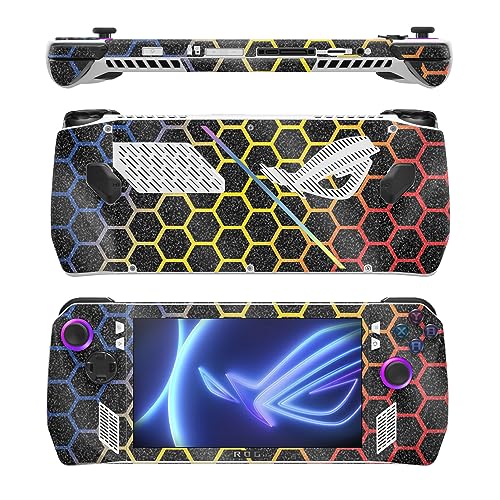 Image of MightySkins Glossy Glitter Skin Compatible with Asus ROG Ally - Primary Honeycomb | Protective, Durable High-Gloss Glitter Finish | Easy to Apply