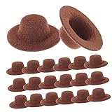 Petit chapeau de jazz: fabrication détaillée, pas facile à décolorer, il peut être utilisé pour la décoration de bricolage, les fournitures de vêtements, la fabrication de bijoux et bien d'autres utilisations, mini chapeaux de maison de poupée