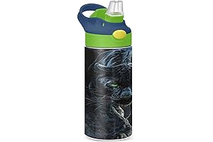 Nander 14oz Insulated Black Panther Water Bottle For Boys